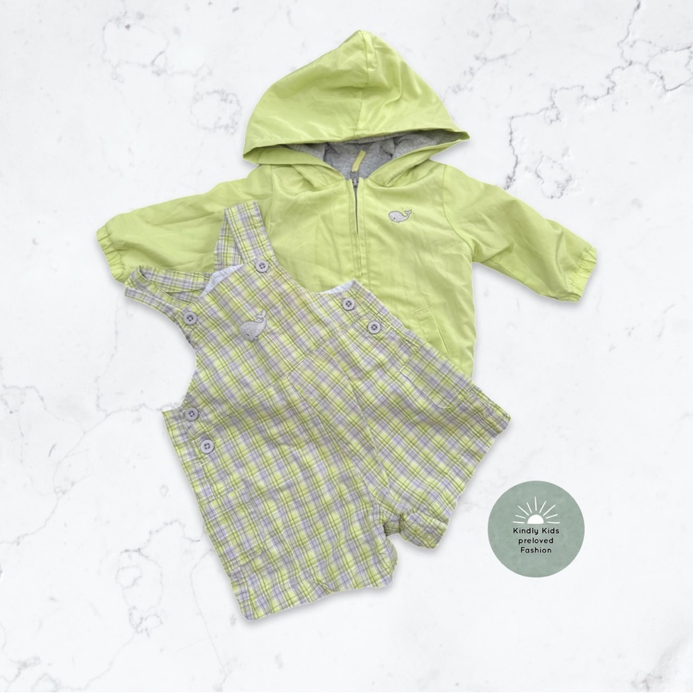 Absorba | size 3m light mint coloured shortall and windbreaker set